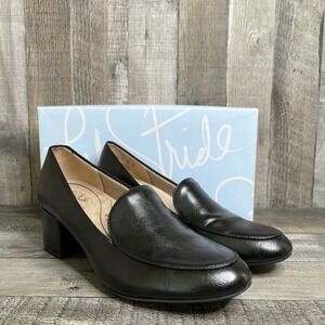 New‎ NIB Womens LifeStride Trixie Soft System Black Faux Leather Heels Size 9 M